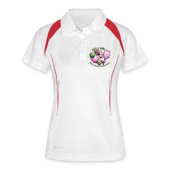 Girl loves pickleball - Women's Polo breathable - white/navy - Front