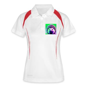 hérisson - Polo respirant Femme - blanc/marine - Devant