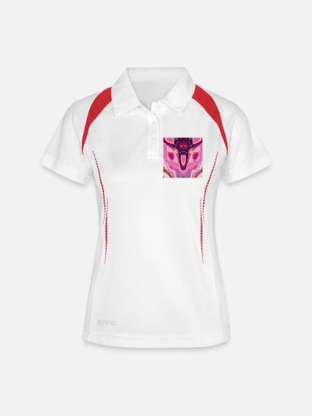 Psychedelic Demon - Women's Polo breathable - white/navy