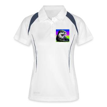 Otter - Frauen Polo atmungsaktiv - Weiß/Navy - Vorne