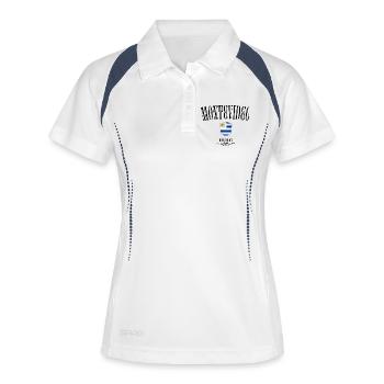 Montevideo souvenir, design élégant Montevideo - Polo respirant Femme - blanc/marine - Devant