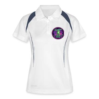 Manchmal furze ich einfach nur Froschneon - Frauen Polo atmungsaktiv - Weiß/Navy - Vorne
