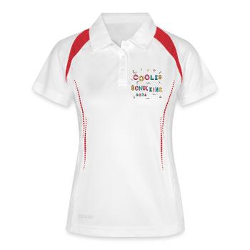Écolier Cool 2026 - Polo respirant Femme - blanc/marine - Devant