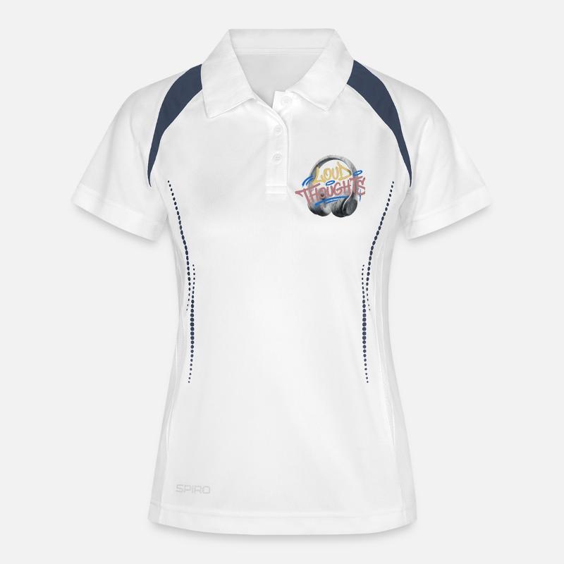 Loud Thoughts Graffiti - Women's Polo breathable - white/navy