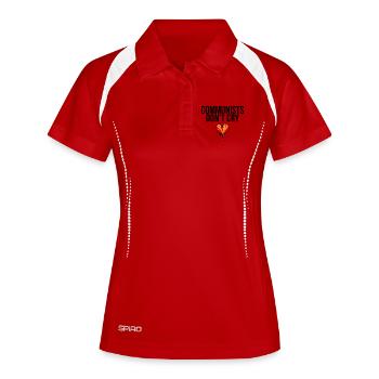 Les communistes ne pleurent pas - Polo respirant Femme - blanc/marine - Devant