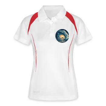 Dolphin Ocean Sea WAVE RIDER - Women's Polo breathable - white/navy - Front