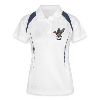 Mallard In Flight Wild Nature Pond - Women's Polo breathable - white/navy - Front