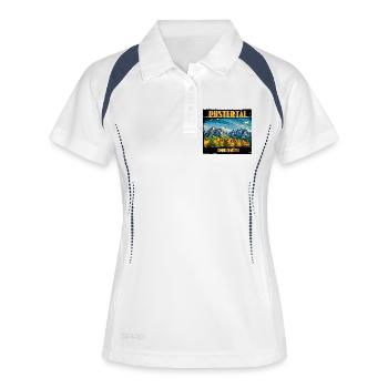 Val Pusteria Dolomites - Polo respirant Femme - blanc/marine - Devant
