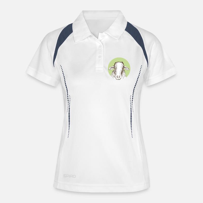 Sheep - Women's Polo breathable - white/navy