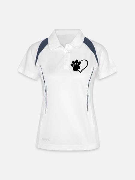 Dogs Love - Women's Polo breathable - white/navy