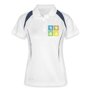 40th Birthday Colored Patches since 06/1986 - Women's Polo breathable - white/navy - Front