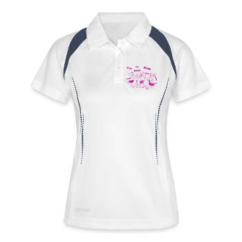 Funny Seagull Mom Mom Ocean Life Mother's Day Bird - Frauen Polo atmungsaktiv - Weiß/Navy - Vorne