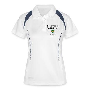 Souvenir Kingston, Elegant Kingston Design - Polo respirant Femme - blanc/marine - Devant