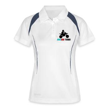 Racing Neon Typo Sprint - Women's Polo breathable - white/navy - Front