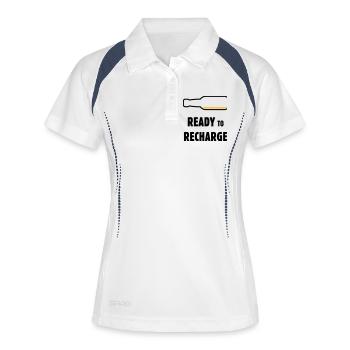 Ready To Recharge (Beer / Beer / POS 2C) - Women's Polo breathable - white/navy - Front