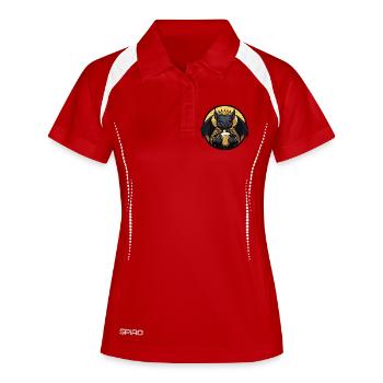 Bat Beer Drôle - Polo respirant Femme - blanc/marine - Devant