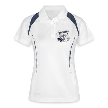Not Everybodies Cup Of Tea - Frauen Polo atmungsaktiv - Weiß/Navy - Vorne