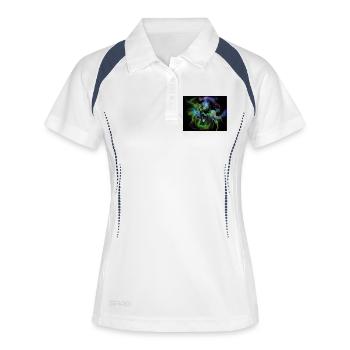 Orbe de la Nébuleuse de Fumée Cosmique - Polo respirant Femme - blanc/marine - Devant