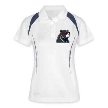Bear Red Glasses Cartoon - Women's Polo breathable - white/navy - Front