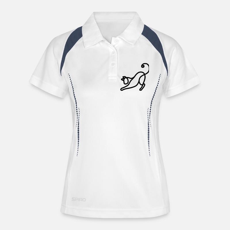 Minimalist Cat - Women's Polo breathable - white/navy