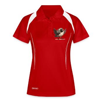 Elstern Elster - Frauen Polo atmungsaktiv - Weiß/Navy - Vorne
