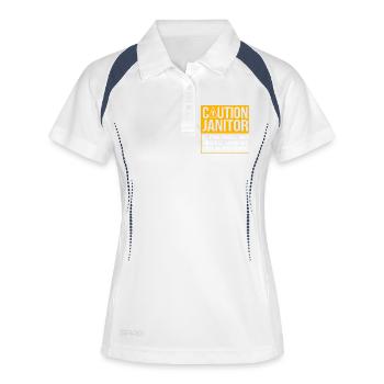 gardien - Polo respirant Femme - blanc/marine - Devant