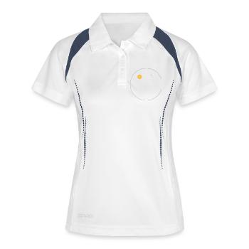 Citrus Orbit Print - Polo respirant Femme - blanc/marine - Devant