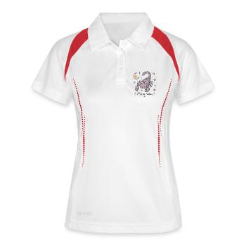 Astro-Scorpion – Mystic Vibes - Polo respirant Femme - blanc/marine - Devant