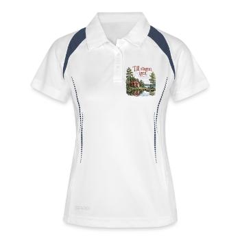 De Retour au Chalet Nostalgie Suédoise - Polo respirant Femme - blanc/marine - Devant