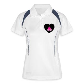 Voile - Polo respirant Femme - blanc/marine - Devant