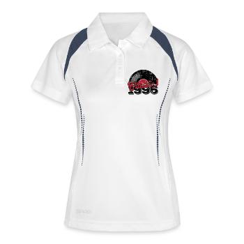 30e anniversaire du millésime 1996 - Polo respirant Femme - blanc/marine - Devant