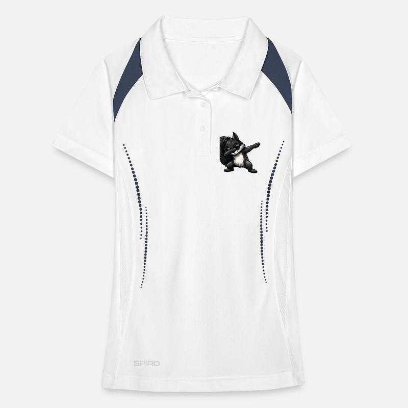 Dabbing Black Squirrel Women's Polo breathable
