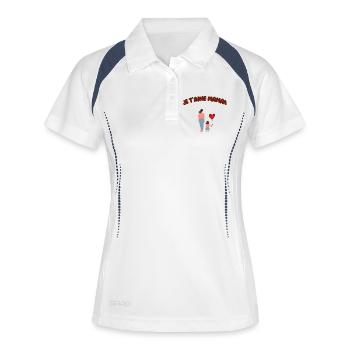 I love you, mom - Women's Polo breathable - white/navy - Front