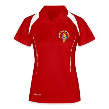 Summer Dreaming  - Frauen Polo atmungsaktiv - Weiß/Navy - Vorne