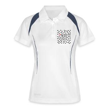 Liebe Für Immer - Frauen Polo atmungsaktiv - Weiß/Navy - Vorne