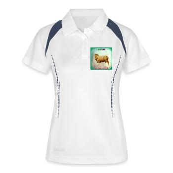 Widder - Frauen Polo atmungsaktiv - Weiß/Navy - Vorne