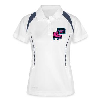 Roller Skates Boombox 80s Retro - Women's Polo breathable - white/navy - Front