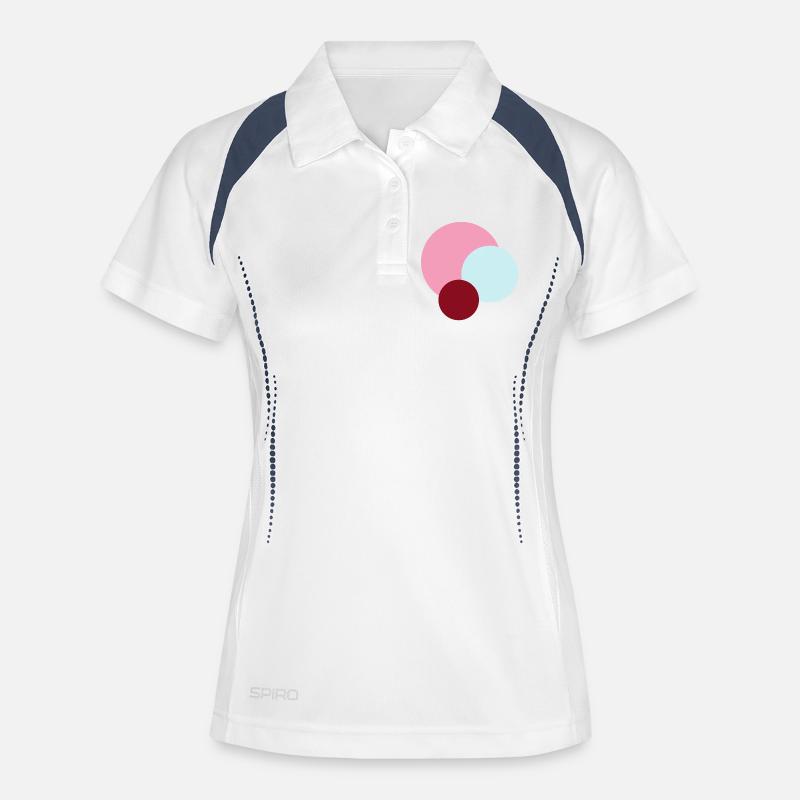 Planets in Pink Universe - Women's Polo breathable - white/navy