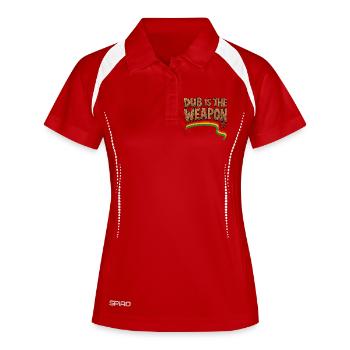 Dub Reggae Weapon - Polo respirant Femme - blanc/marine - Devant