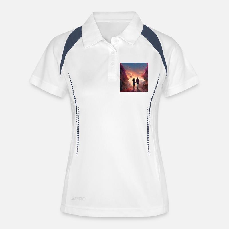 Evening Love Walk - Women's Polo breathable - white/navy
