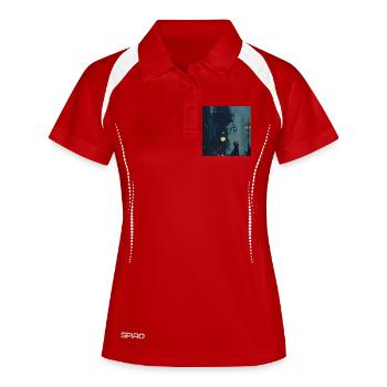 Steamboat romance in the fog - Women's Polo breathable - white/navy - Front