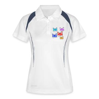 Butterflies - Women's Polo breathable - white/navy - Front
