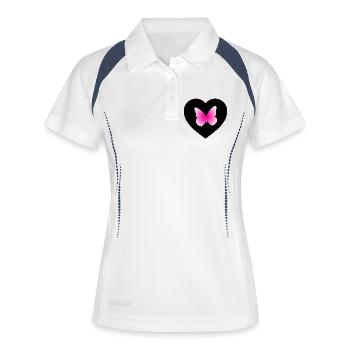 Butterfly - Women's Polo breathable - white/navy - Front