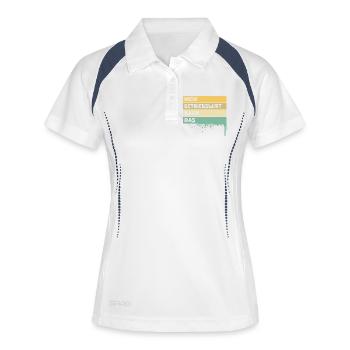Job_Handwerker_Beruf_Betriebswirt - Frauen Polo atmungsaktiv - Weiß/Navy - Vorne