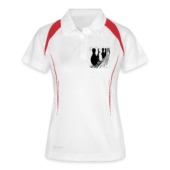 Bowling - Polo respirant Femme - blanc/marine - Devant