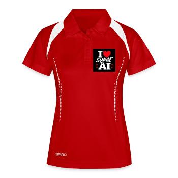 J’adore Super AI - Polo respirant Femme - blanc/marine - Devant