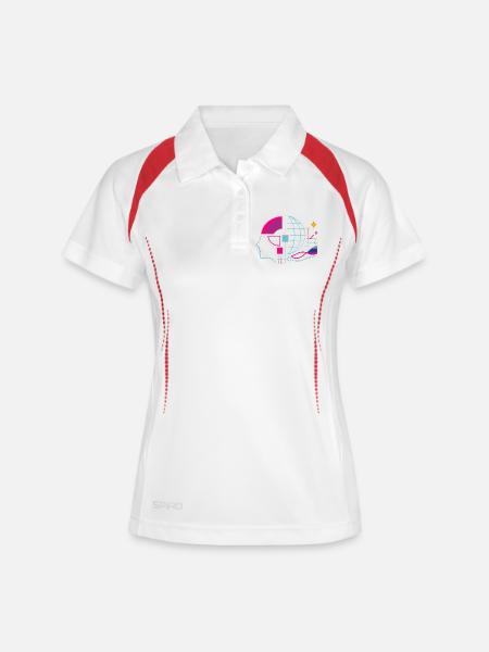 Global intelligence - Women's Polo breathable - white/navy