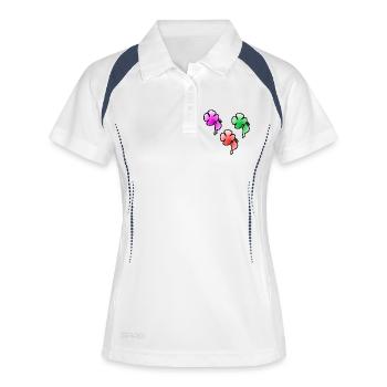 Flowers - Women's Polo breathable - white/navy - Front