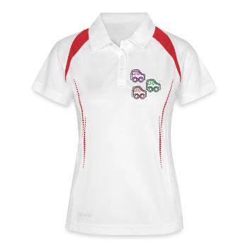 automobiles - Women's Polo breathable - white/navy - Front