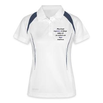 Instandhaltung T-Shirt Lustiges Geschenk Handwerk! - Frauen Polo atmungsaktiv - Weiß/Navy - Vorne